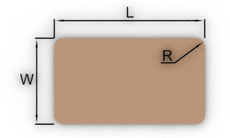 Прямоугольная подложка R