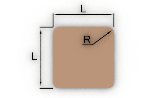 Квадратная подложка R